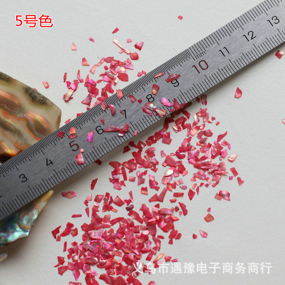 New 1-3mm ultra-thin colorful abalone shellfish fragments nail art irregular shell sequins diy nail jewelry wholesale
