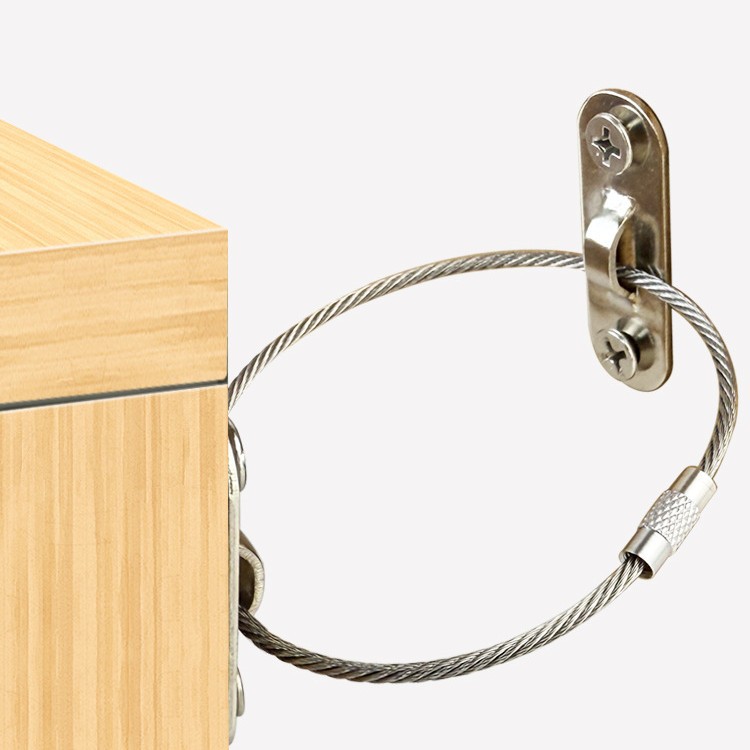 Muebles para niños al por mayor armario anti-caída alambre de acero anti-caída fijación de cinco cubículos armario de zapatos accesorios anti-caída fijación image 15