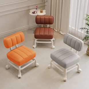 Wheeled Stool with Backrest, Pulley Low Stool, Popular Children's Toddler Chair, Home Use with Baby, Wheeled Bench, Wholesale
