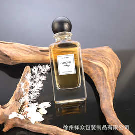 大容量带圆球盖子厚底方形透明香水瓶玻璃透明分装瓶化妆品喷雾瓶