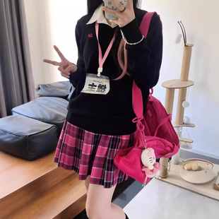 Xiaomei Original Genuine JK Uniform School for Students A- Line Skirt Academic Style JK Paid Skirt Pleated Skirt Skirt