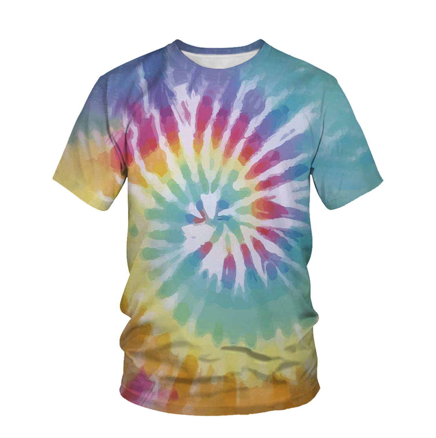 Verano europeo y americano moda nuevo corto T calle hip hop elementos 3D Impresión digital impresión hombres y mujeres casual manga corta