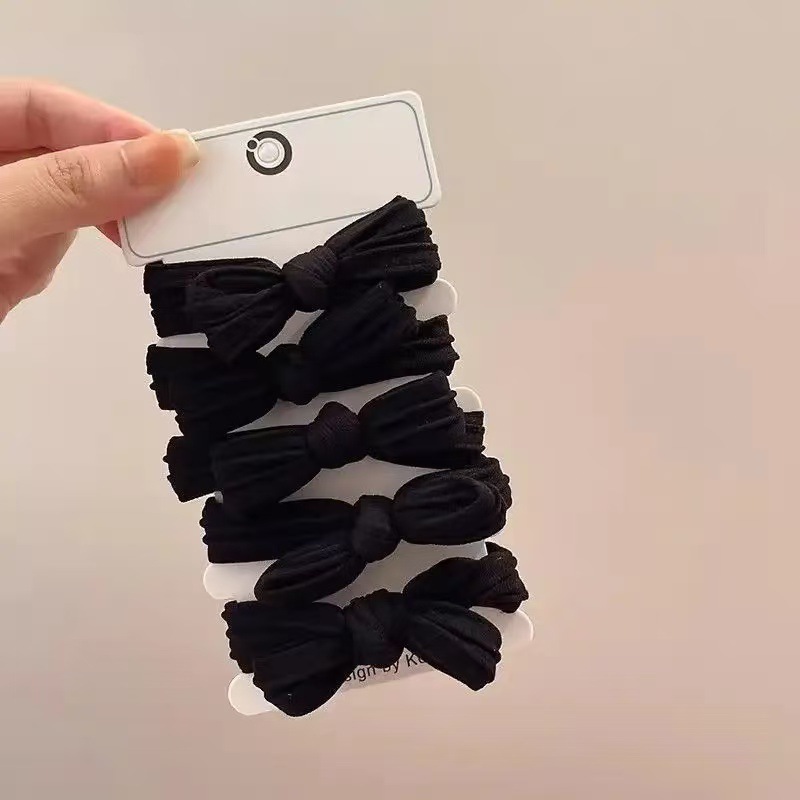 Ins viento frío gradiente gris 3 correas para el cabello gruesas y de alta elasticidad bandas de goma para atar el cabello