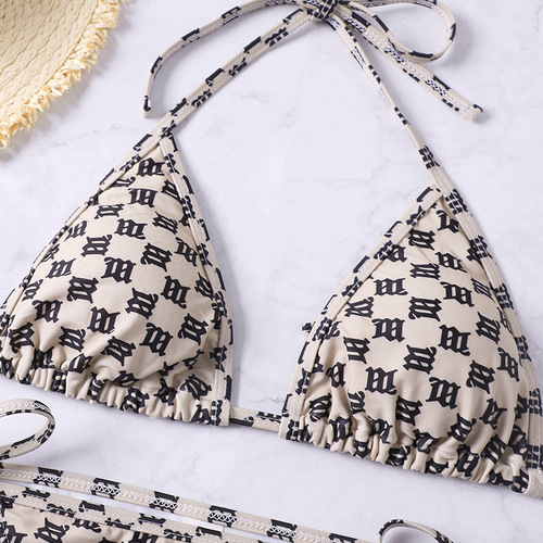 Swimwear for women  European and American new style split swimsuit women's lace-up bikini sexy split women's swimsuit suit