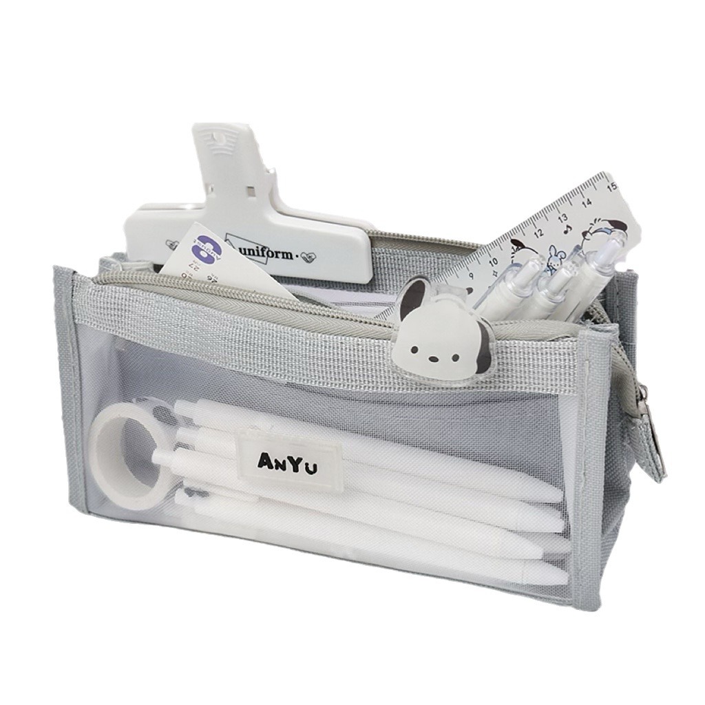 網紗筆袋大容量シンプル文房具袋五階小学生は試験場の鉛筆袋に持ち込むことができます。