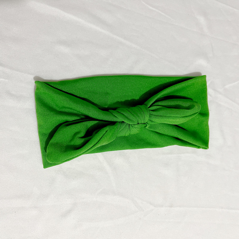 Estilo europeo y americano lindo suave lindo conejo oído diadema color sólido tela anudada banda de Pelo elástico algodón maquillaje cara lavado banda de pelo para las mujeres