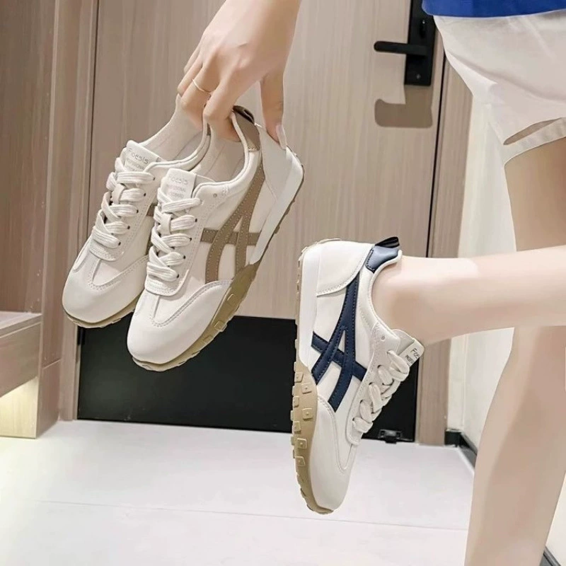 Женские низкие (высота менее 10 см) спортивные туфли на шнуровке с резиновой подошвой, весна 2025