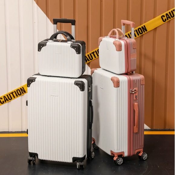 Retro-style new large-capacity suitcase with silent universal wheels, 20-inch sturdy and durable combination lock case