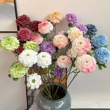 仿真3头龙鲤牡丹仿真花婚庆牡丹花束装饰空间造景设计拍摄道批发