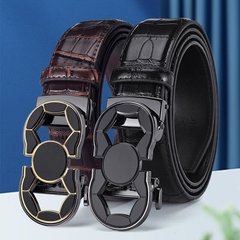 メーカー直販 本革 自動バックル メンズベルト ビジネス 高級ベルト 男性用 厚手 耐久性 カット可能