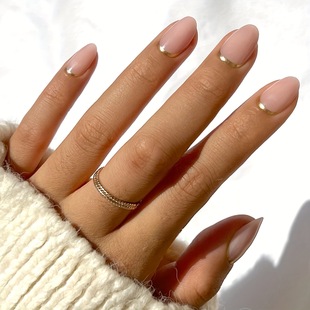 Cross-Border Wearable Bracket Patch Manicure Wearable Nails Gold Bottom Edge Fake Nails Extension Removable Nails Wholesale