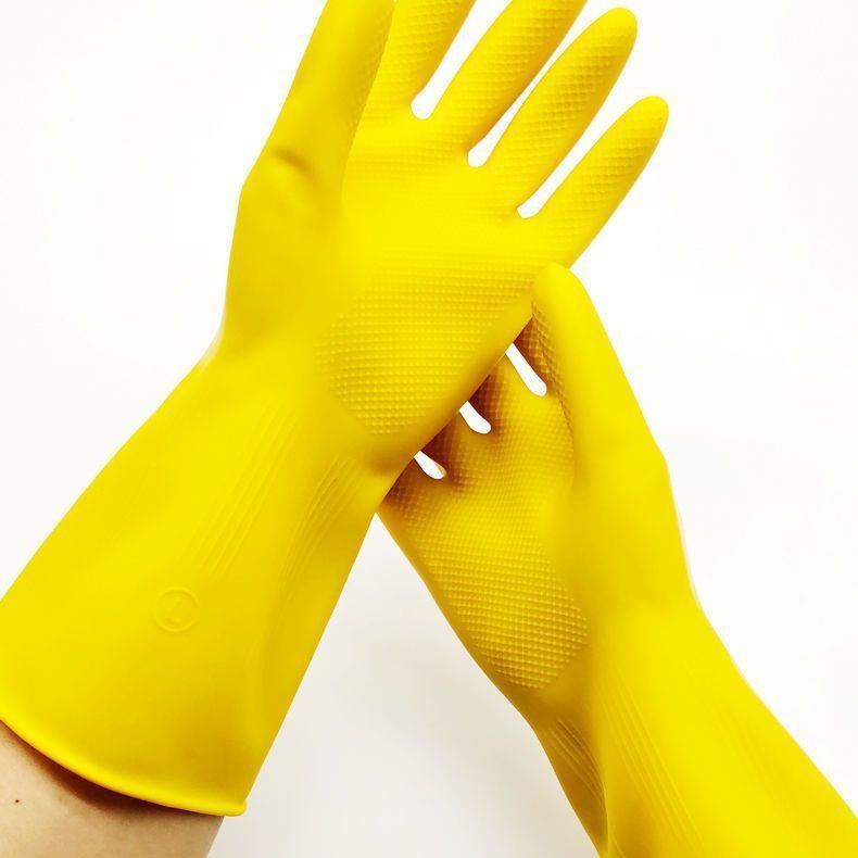 Guantes de Oxford gruesos de protección laboral resistentes al desgaste impermeables antideslizantes de goma plástica lavado de platos guantes de limpieza doméstica duraderos