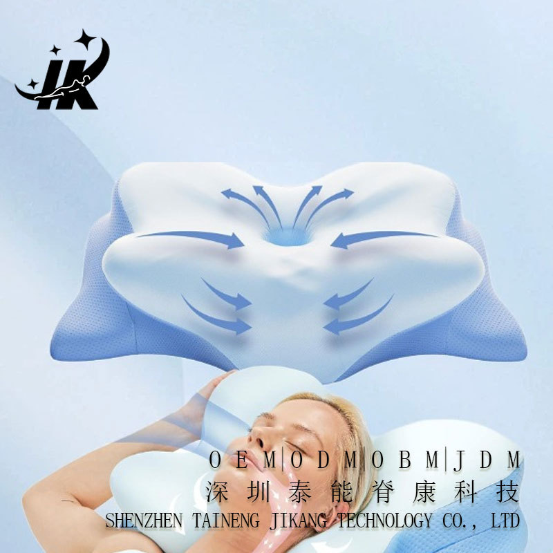 OEM personalizado memoria de algodón explosión tipo mariposa almohada de tracción cervical transfronteriza almohada de tracción ergonómica función de protección del cuello dormir lateral image 7