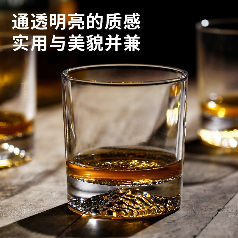 Taza de vino de vidrio gruesa de estilo japonés creativo Taza de vino retro personalizada Taza de cerveza Taza de whisky Taza clásica Taza de hockey sobre hielo
