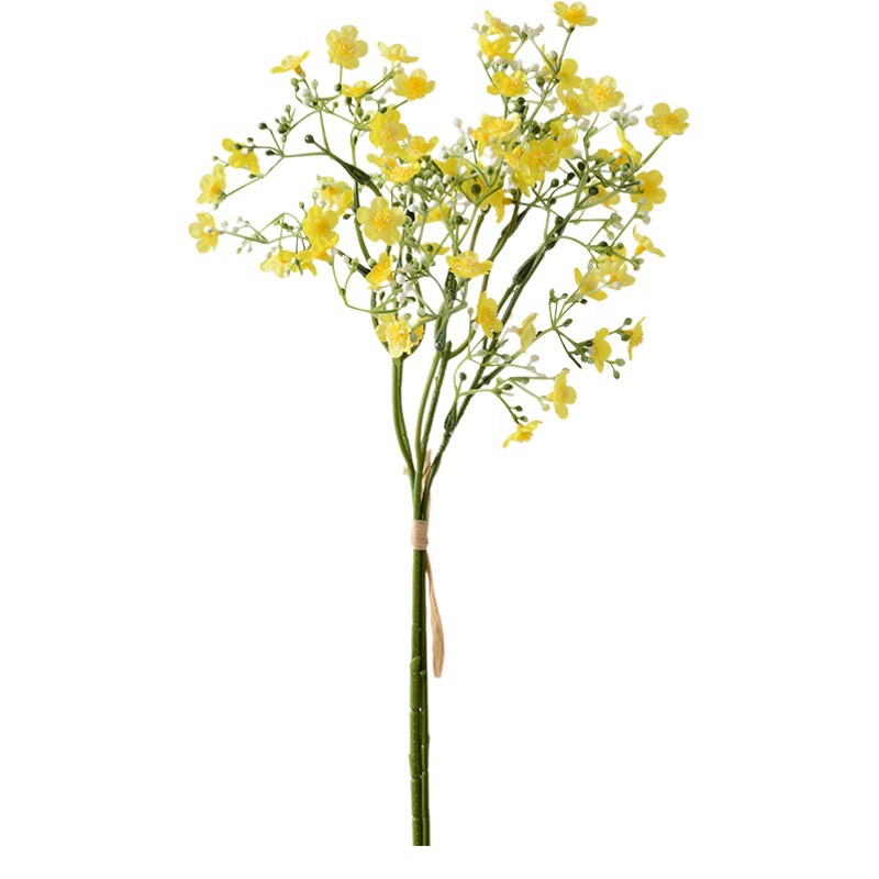 Ramo artificial estrellado de mano decoración de la boda en casa sola rama pequeña floral artificial pequeño mango manojo flor falsa al por mayor