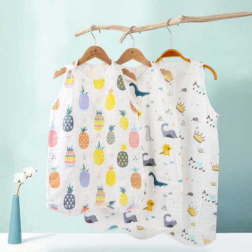 High-density four-layer pure cotton washed gauze sleeping bag baby anti-kicking quilt cloak air conditioning quilt small and large optional