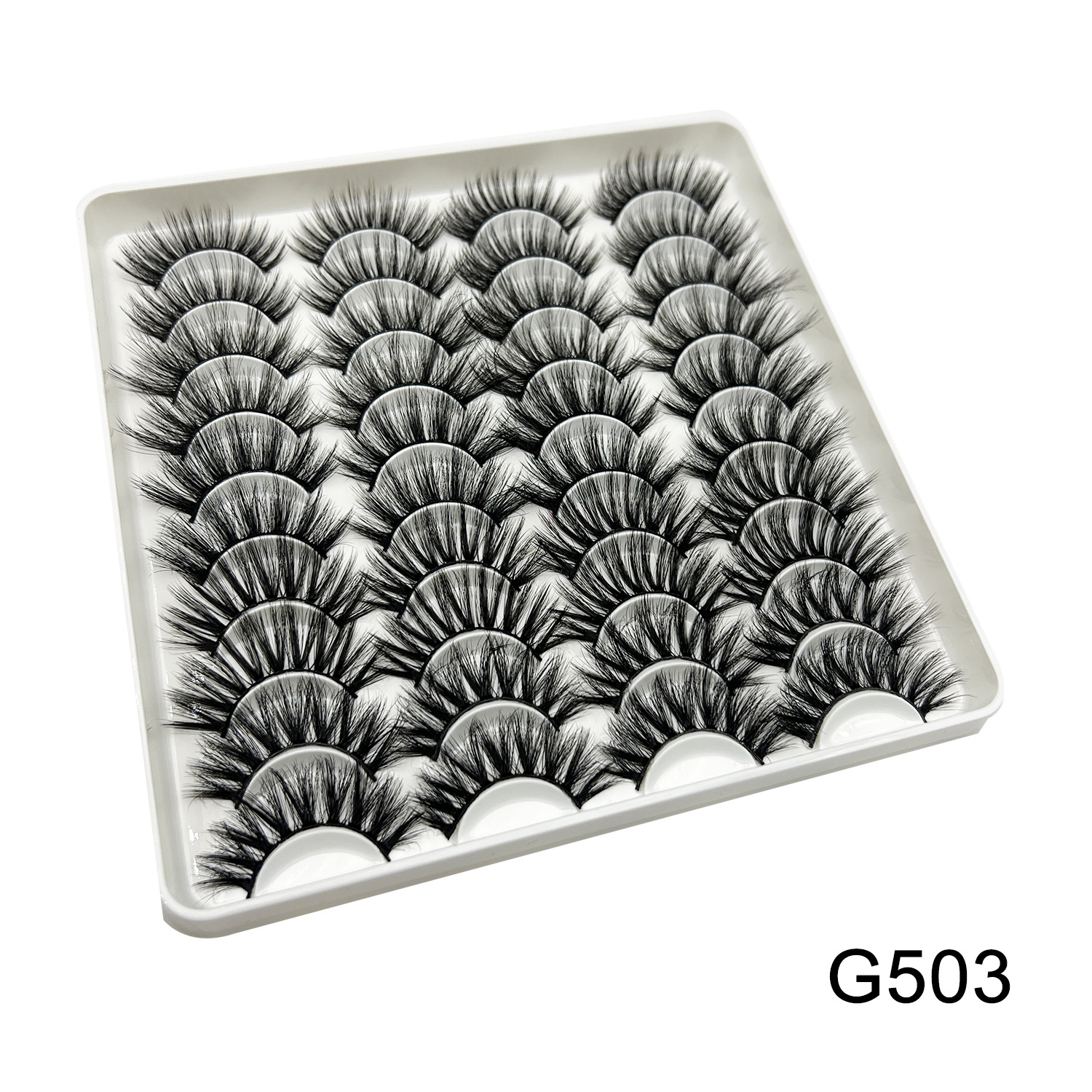 Dingsen pestañas postizas transfronterizas de múltiples capas de tres D estéreo 20 pares de pestañas cruzadas pestañas rizador