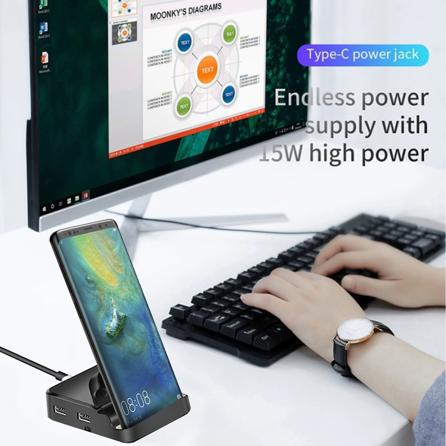 8-в-1 док-станция type-c база док-станции USB к HDMI для мобильного ноутбука Macbook расширение docking станция