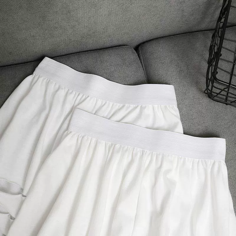 Плюшевая толстая маленькая белая юбка Пердеть занавес