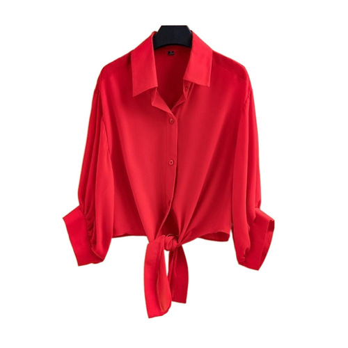 Encrypted chiffon shirt, solid color loose outerwear open sweater, beach drying, summer air-conditioned shirt, matched with skirt, women's small cape