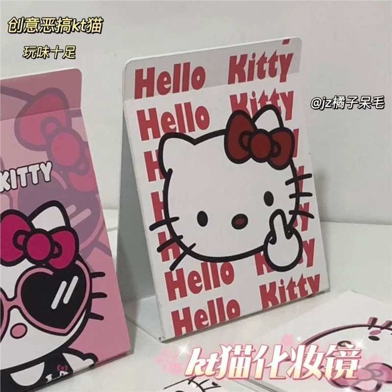 Зеркало для макияжа Hello Kitty милой девочки складное зеркало для общежития настольное портативное зеркало платформа для примерки