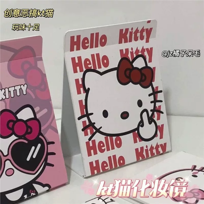 Зеркало для макияжа Hello Kitty милой девочки складное зеркало для общежития настольное портативное зеркало платформа для примерки