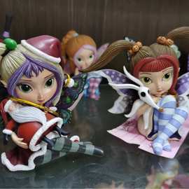 源头厂家定制树脂工艺品摆件外国天使女孩潮玩手办公仔定做加工厂
