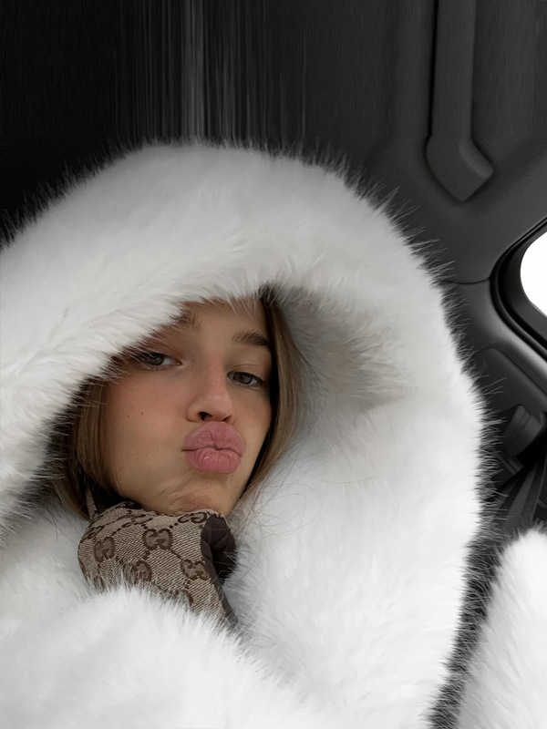 hooded faux fur coat皮草экошуба с капюшоном|undefined