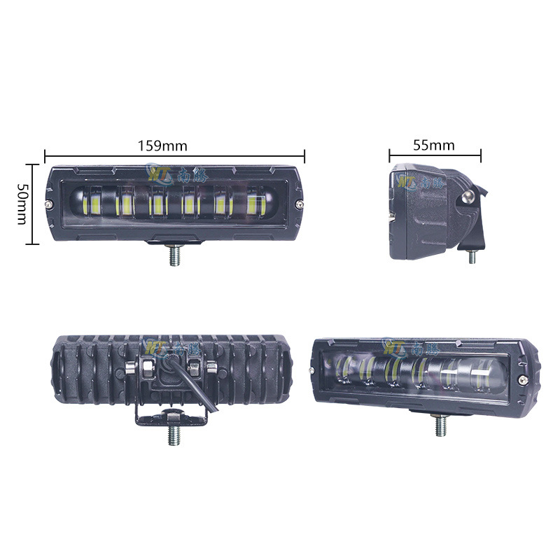 Camión LED Spotlight Auto Mid-Net Spotlight Low Light Super Brilliant Reverse Light Day Light Single Row Smoke Motocycle Light