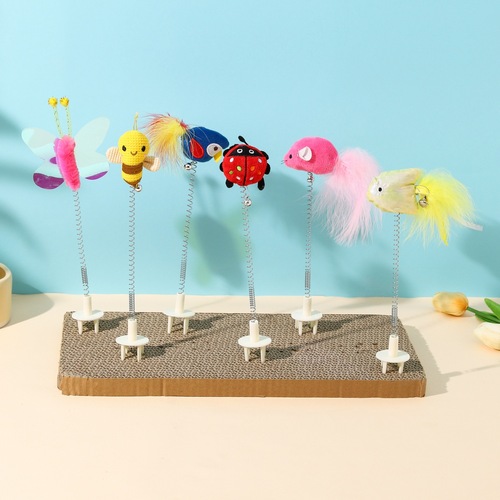 Summary of New Amazon Cat Scratch Poles with Vibrating Toys, Multiple Styles, Self-Having, Entertaining Cat Toys Wholesale