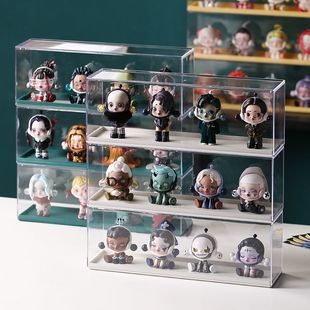 Hand-Made Display Box Bubble Mart Blind Box Doll Storage Shelf Transparent Dust-Proof Stackable Storage Box
