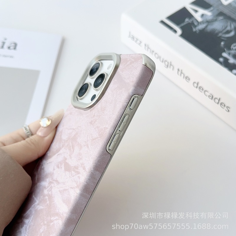 メッキ大穴雪山ベルベット適用リンゴ16promax皮質携帯ケースiPhone15全包純色14|undefined