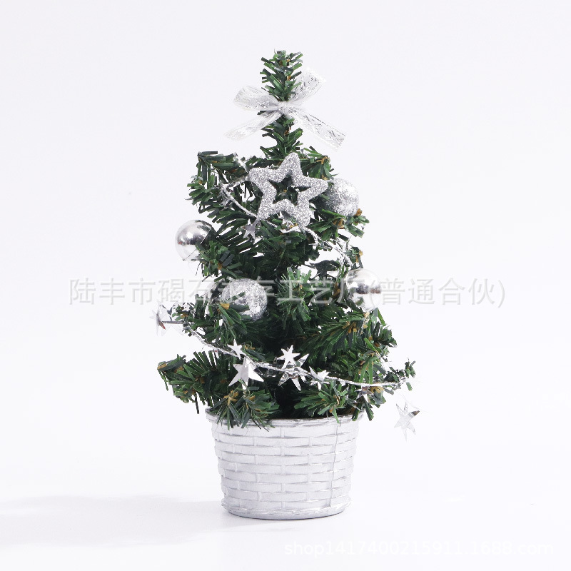 Navidad árbol decoración fábrica directa mini árbol artificial decoraciones familia Navidad regalos 20cm