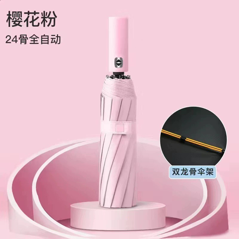 Paraguas personalizados paraguas plegables automáticos grandes para aumentar el refuerzo de paraguas solares para sol y lluvia paraguas al por mayor