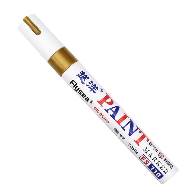 Yuanyang 12-color bajo olor impermeable metal pintura pluma artesanía coche neumático plástico vidrio graffiti pintura pluma