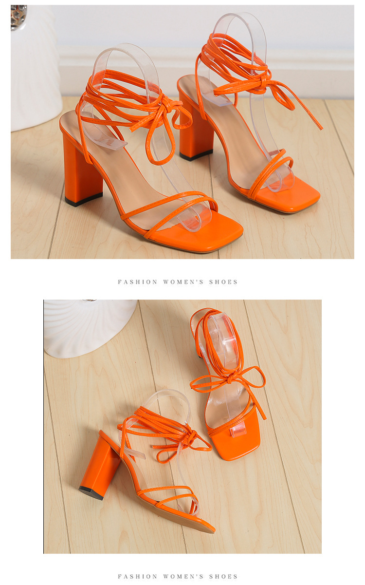 2023 été grande taille commerce extérieur chaussures pour femmes Sexy tête carrée à lanières talons aiguilles croix sandales à lanières femme transfrontalière_voghion.com