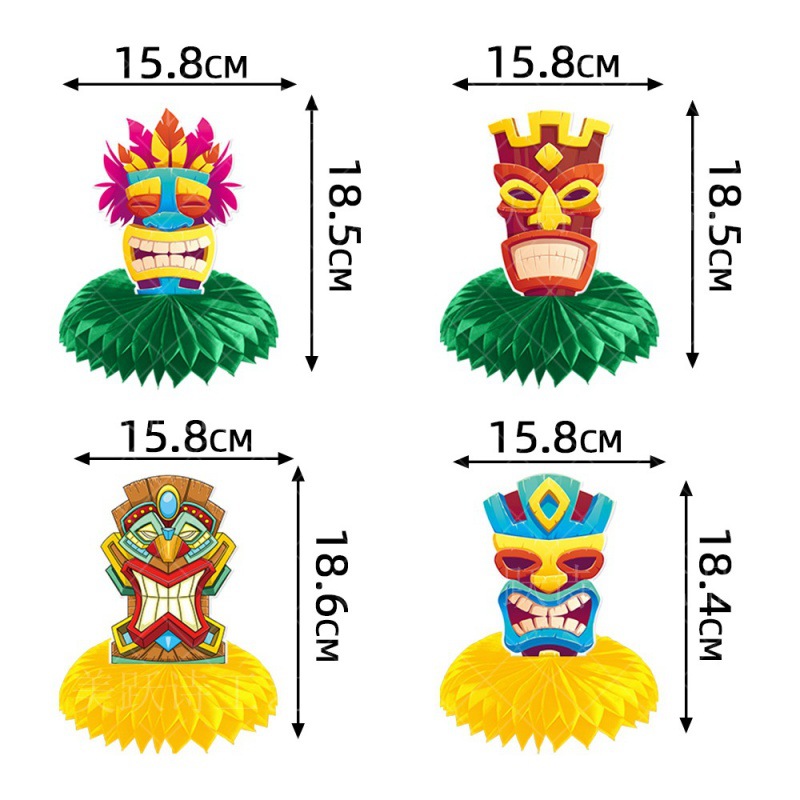 Transfronterizos nuevos adornos de abeja de escritorio hawaianos máscaras de decoración de verano Tiki fiesta adornos de escritorio