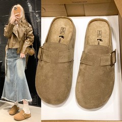 日本のベーケン靴の女性2025春の新型の厚い底の頭の半分のスリッパの外は怠け者の釣りの博ケンのスリッパを着ます。