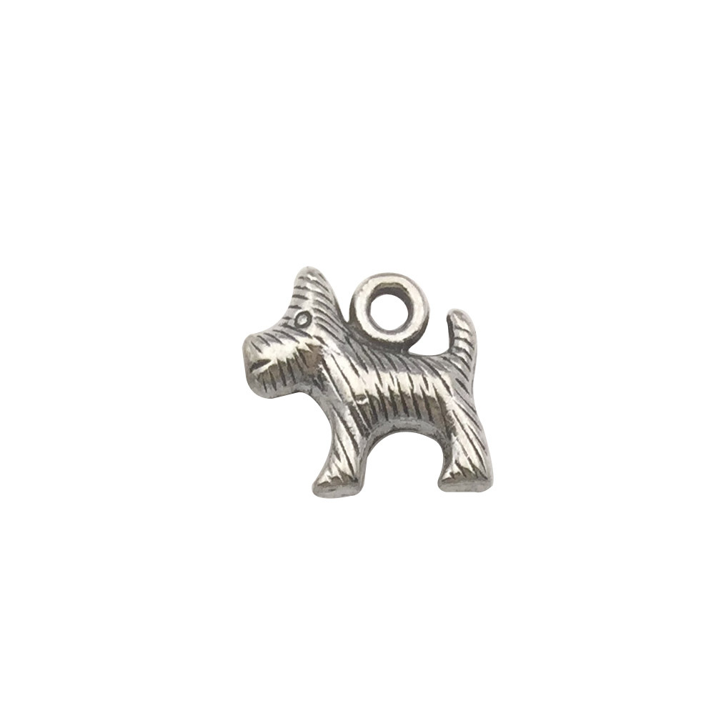 Venta caliente de fábrica 1 caniche plata Xizanga accesorios colgante DIY accesorios animales antiguos plata cachorro hueso pata