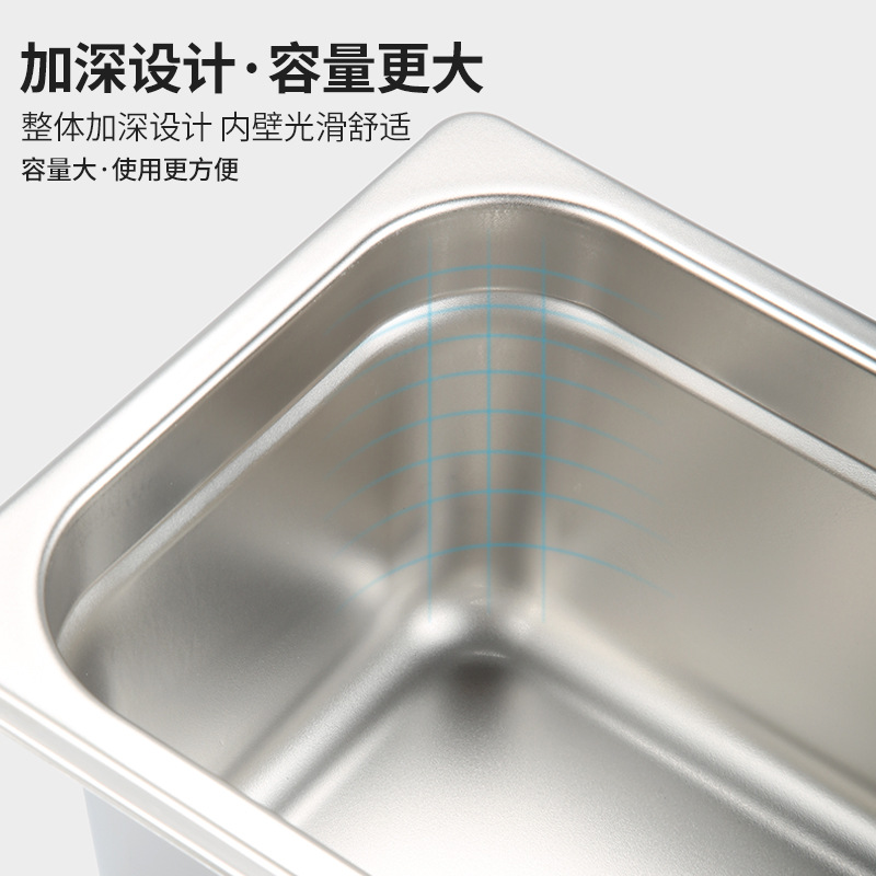 Rectangular grande Knock escoria caja semiautomática máquina de café agarre Cubo de reciclaje al por mayor Acero inoxidable café Dregs