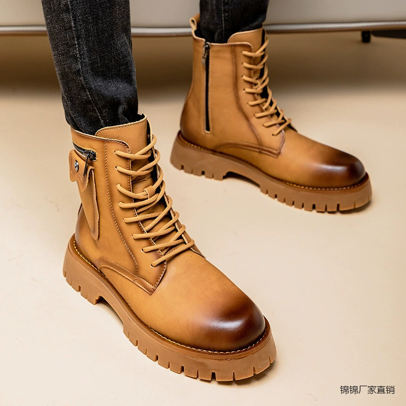 Мартина сапоги мужской английский стиль кожаные туфли с высоким верхом весной 2024 года