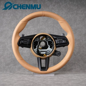 Suitable for Porsche Cayenne, Panamera, 992, Cayman, 718 Boxster modified with a new beige steering wheel