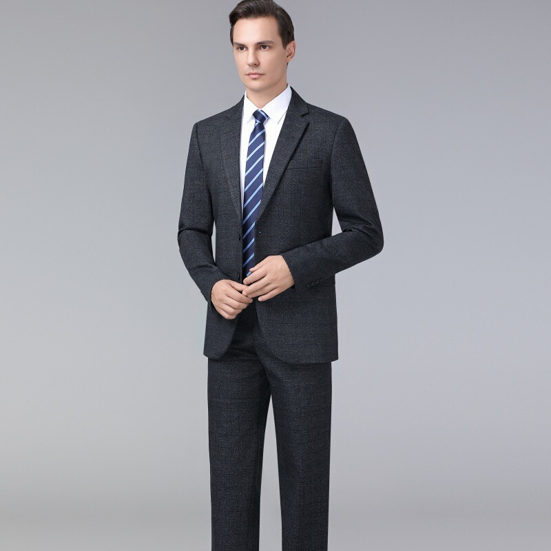High-End Wool Suit Suit for Middle-Aged Dad, Business Casual, No-Iron Professional Formal Wear, Wedding Thick Dress