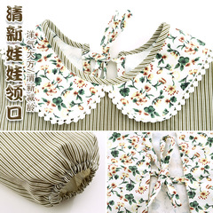 Canvas smock women's new breathable long-sleeved apron kitchen household anti-fouling and stain-resistant work clothes adult cooking apron