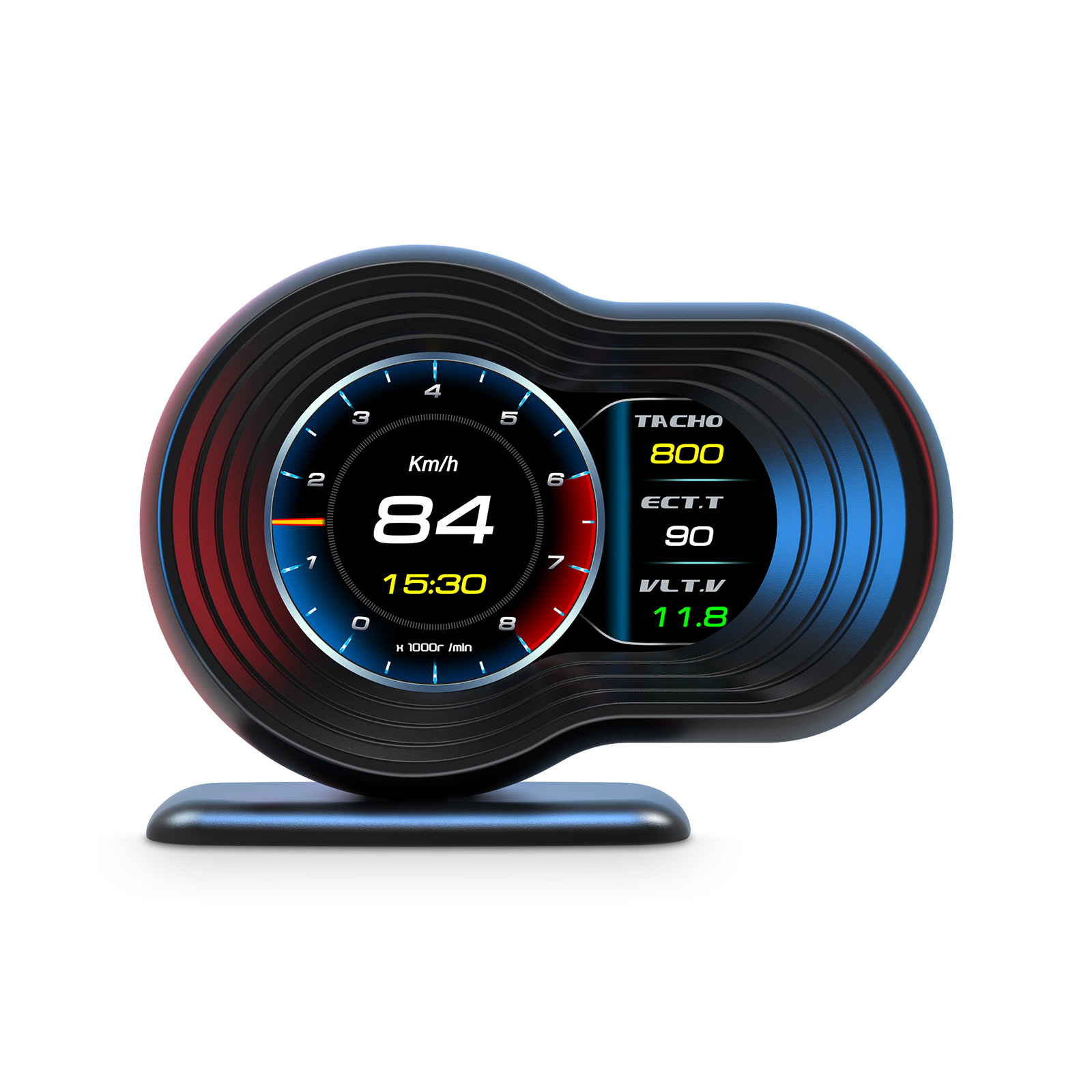 F9 coche hud monitor obd coche modificado LCD multifunción instrumento HD portátil temperatura del agua velocidad velocidad del vehículo