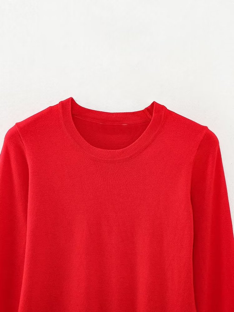 Women's Slim Knit Pullover With Button Detail For Autumn Casual_voghion.com