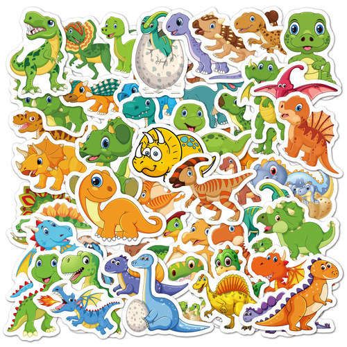 50 dinosaur baby cartoon graffiti stickers for children’s birthday party small gifts notebook water cup stickers