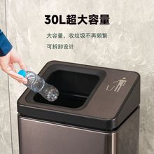 电梯口摇盖直投垃圾桶带烟灰缸酒店大堂走廊立式商场不锈钢果皮箱
