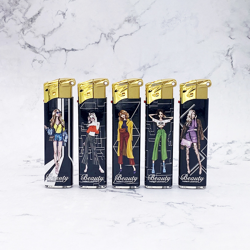 新款包纸直冲防风打火机