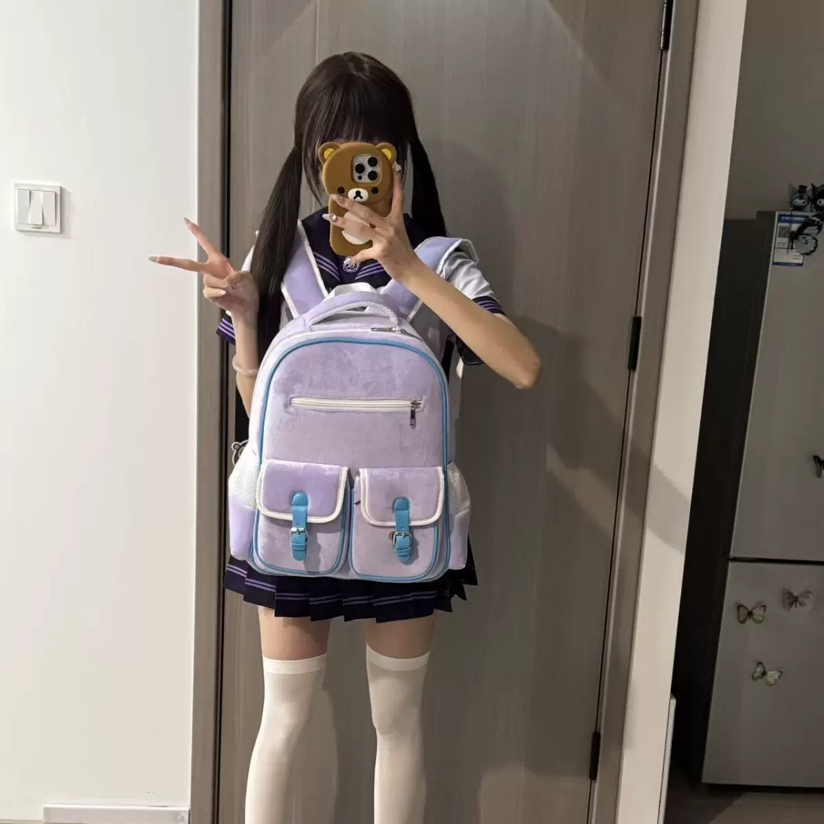 CPC外贸CE小学生可爱书包新款双肩包大容量背包毛绒女生减负